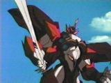 Saber pointing his saber ^_^
